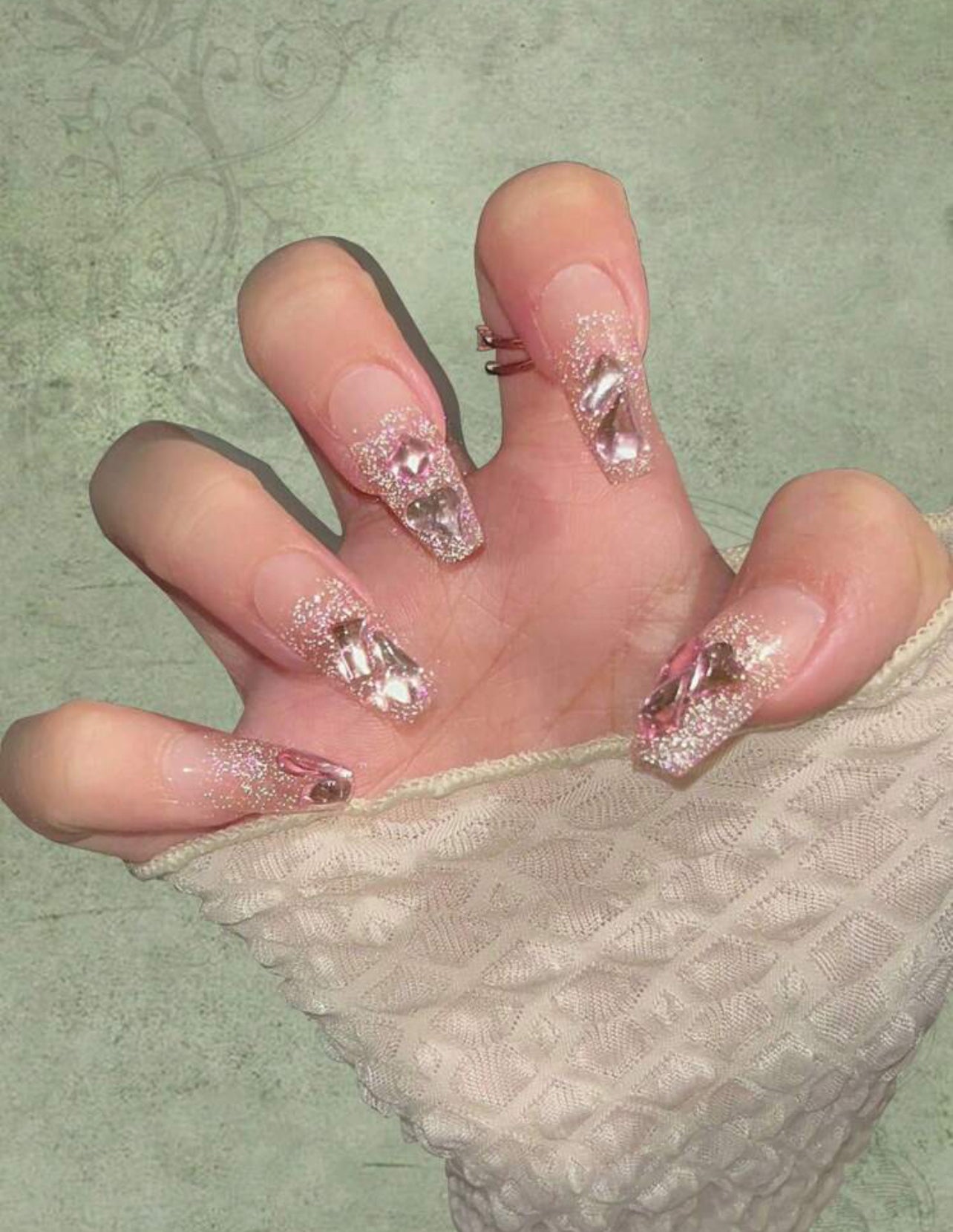 Sparkles - Handmade Press On Nails Easy Use | Embossed nails