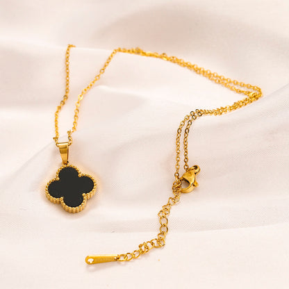 Clover black chain | Stainless Steel