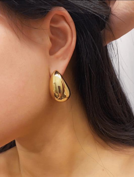 Large gold earrings | Stainless Steel